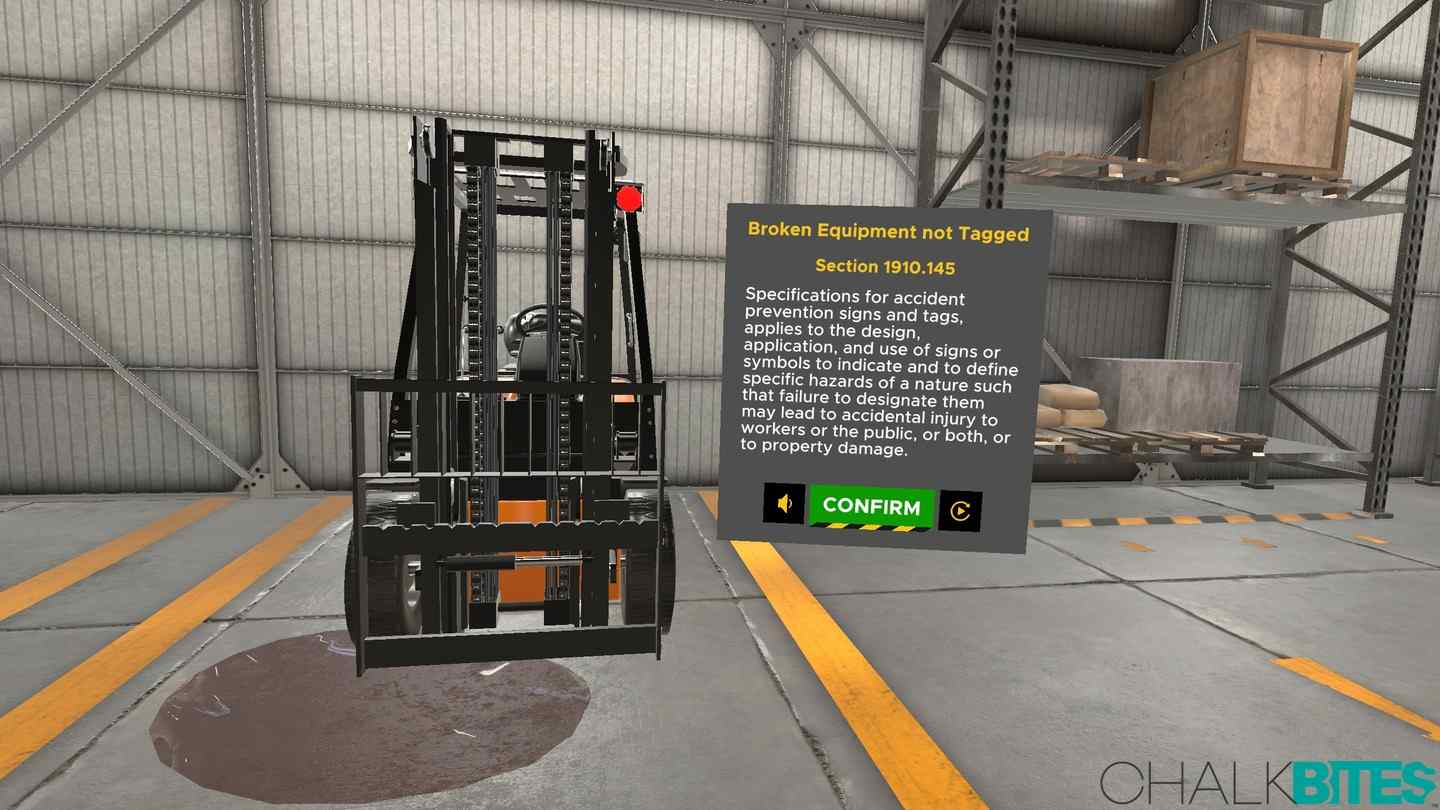 Oculus Quest 游戏《OSHA (仓库管理)安全模拟器》Enterprise Forklift OSHA Training Simulator