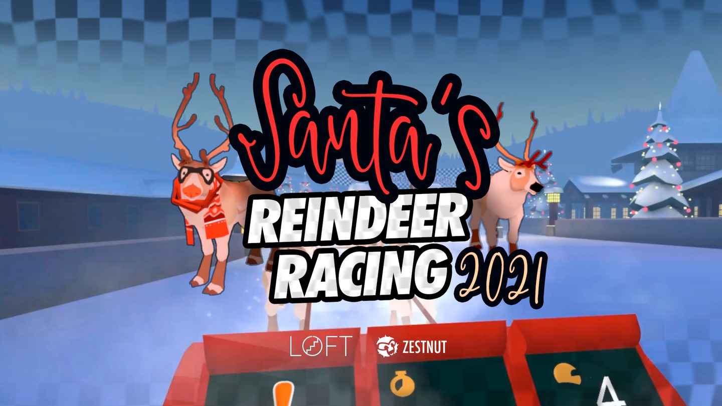 Oculus Quest 游戏《2021 年圣诞老人驯鹿赛》Santa’s Reindeer Racing 2021