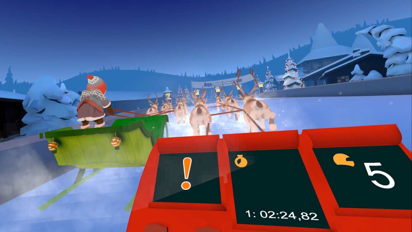 Oculus Quest 游戏《2021 年圣诞老人驯鹿赛》Santa’s Reindeer Racing 2021