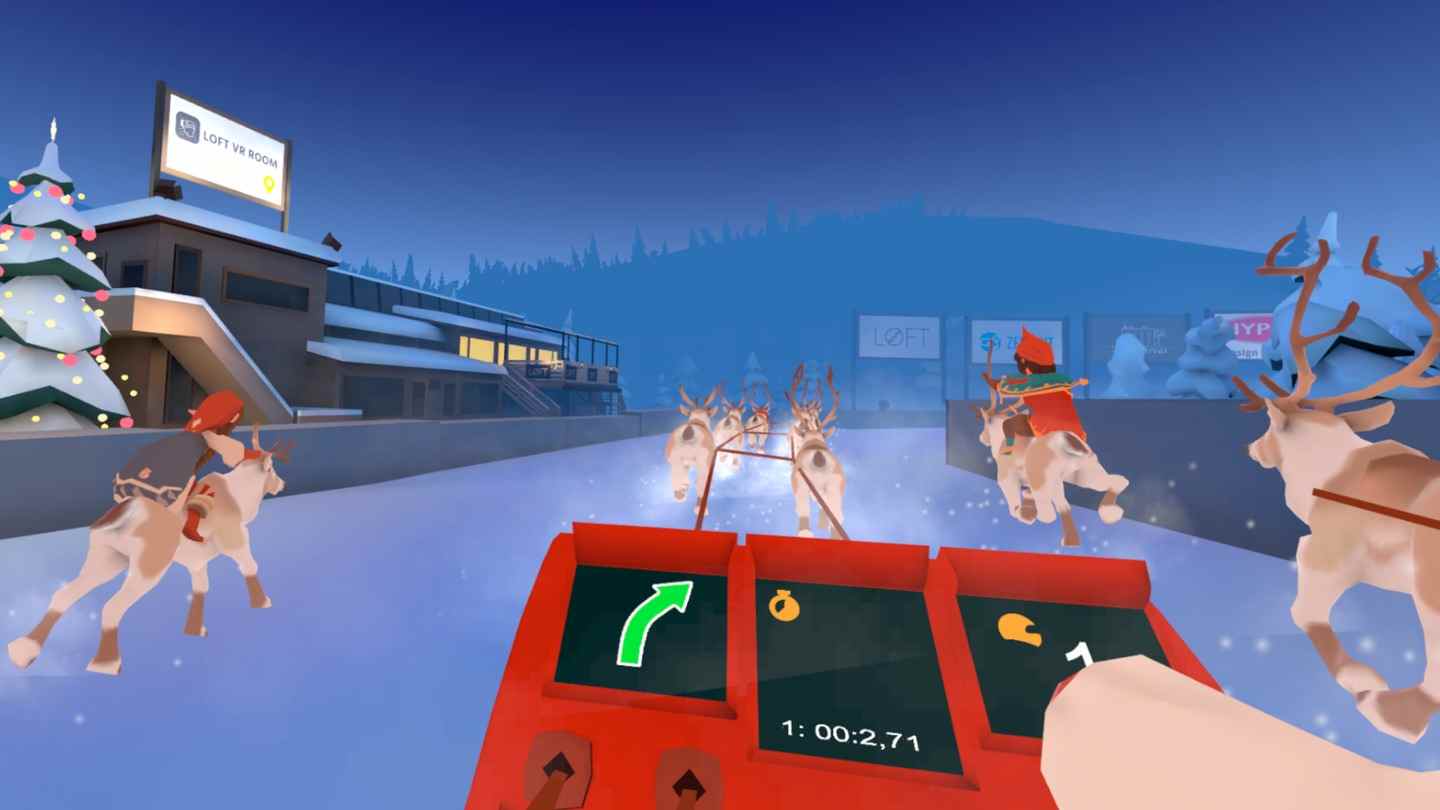 Oculus Quest 游戏《2021 年圣诞老人驯鹿赛》Santa’s Reindeer Racing 2021