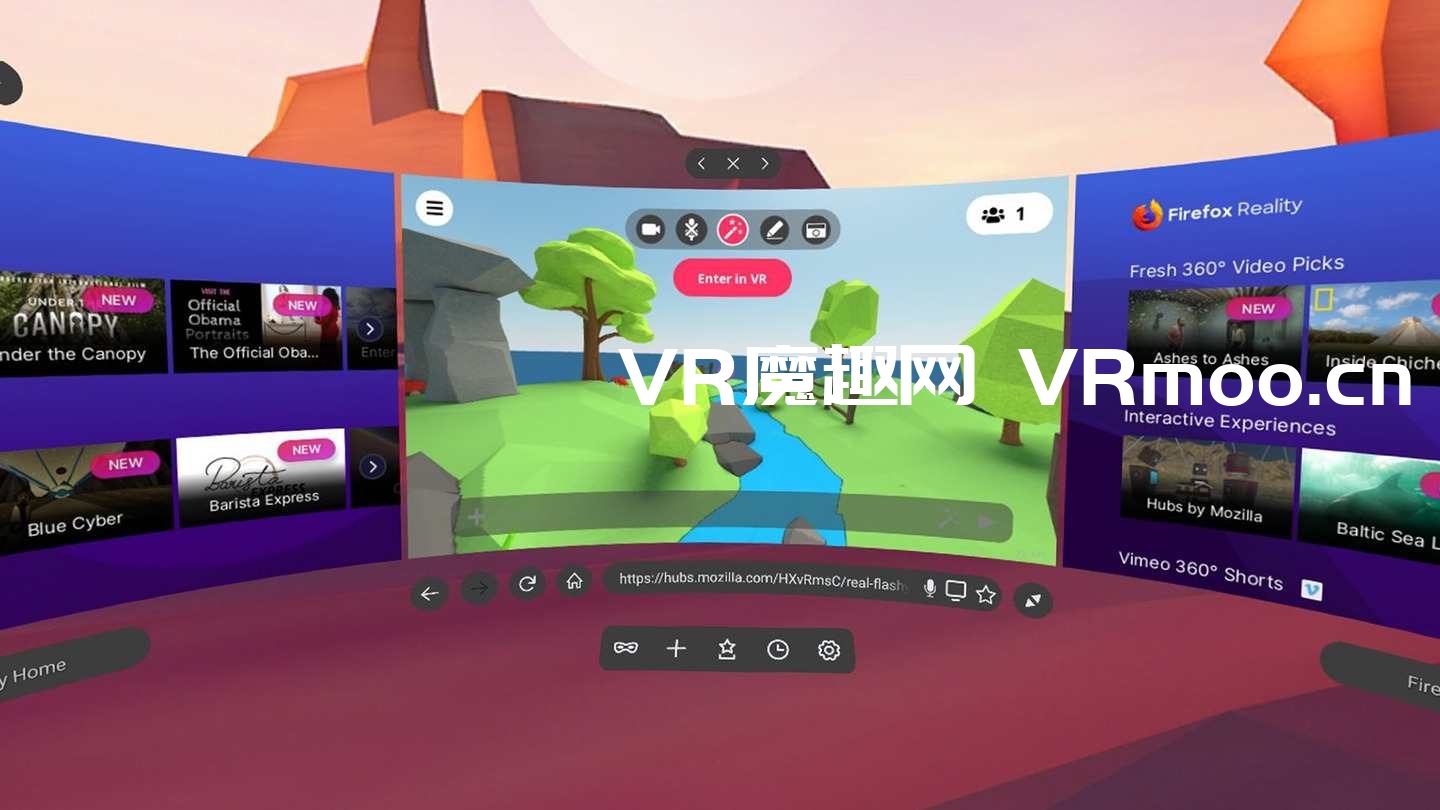 Oculus Quest 工具《Firefox Reality VR》火狐浏览器