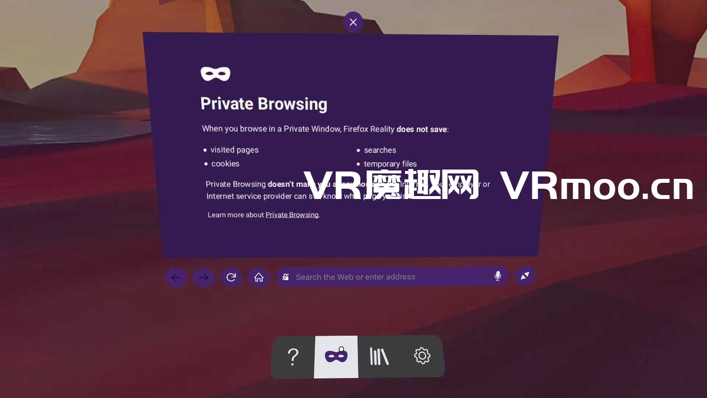 Oculus Quest 工具《Firefox Reality VR》火狐浏览器