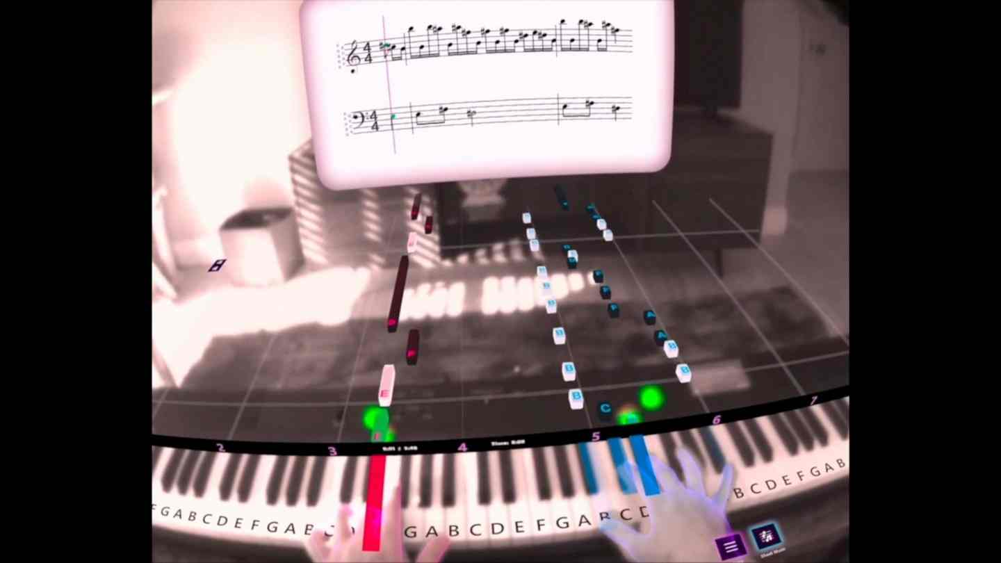 Oculus Quest 游戏《AR钢琴》PianoVision
