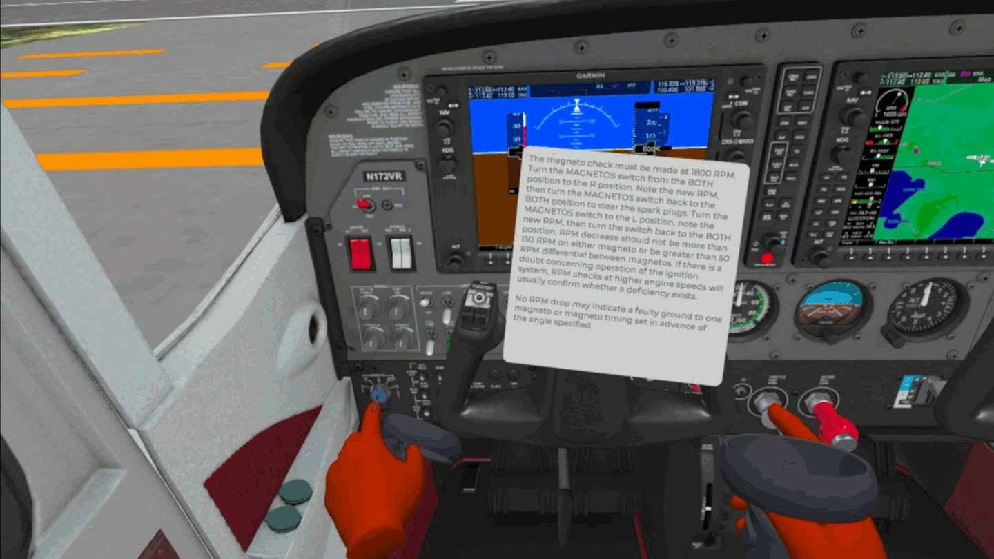 Meta Quest 游戏《飞行模拟 空客C172S G1000》VRflow C172S G1000