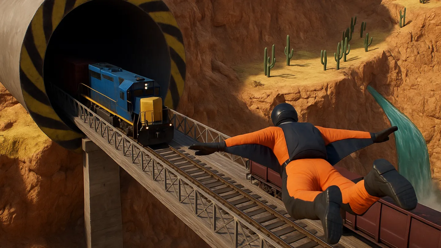 Meta Quest 游戏《翼装飞行定点跳伞》Wing Suit Flying Base Jump Game