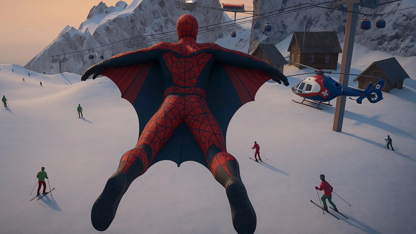 Meta Quest 游戏《翼装飞行定点跳伞》Wing Suit Flying Base Jump Game