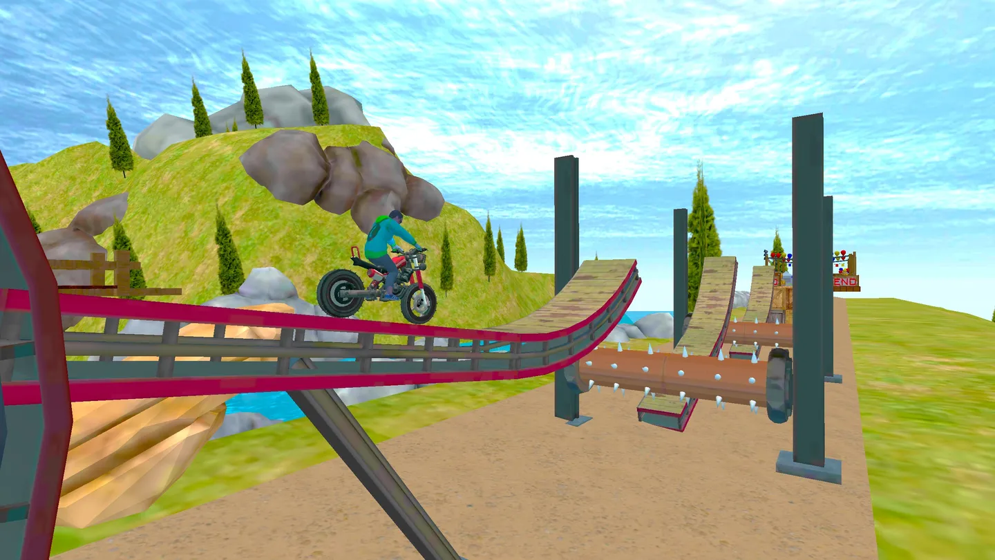 Meta Quest 游戏《3D特技摩托车极限冲刺》3D Stunt Bike Extreme Rush VR Ride