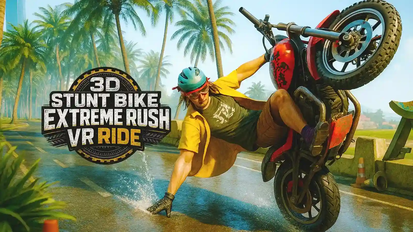 Meta Quest 游戏《3D特技摩托车极限冲刺》3D Stunt Bike Extreme Rush VR Ride