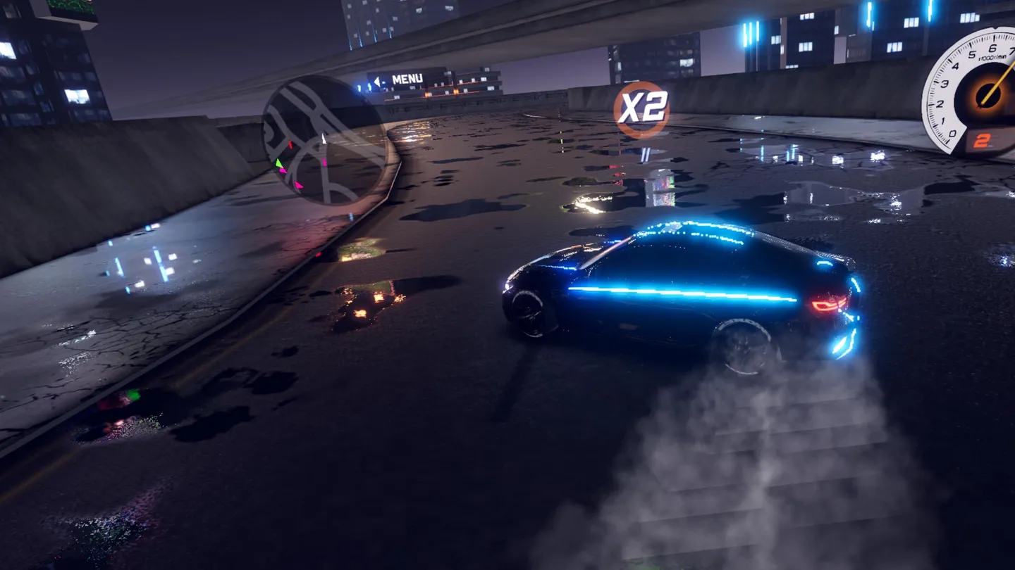 Meta Quest 游戏《开放世界竞速：赛博朋克之城》Open World Racing: Cyberpunk City