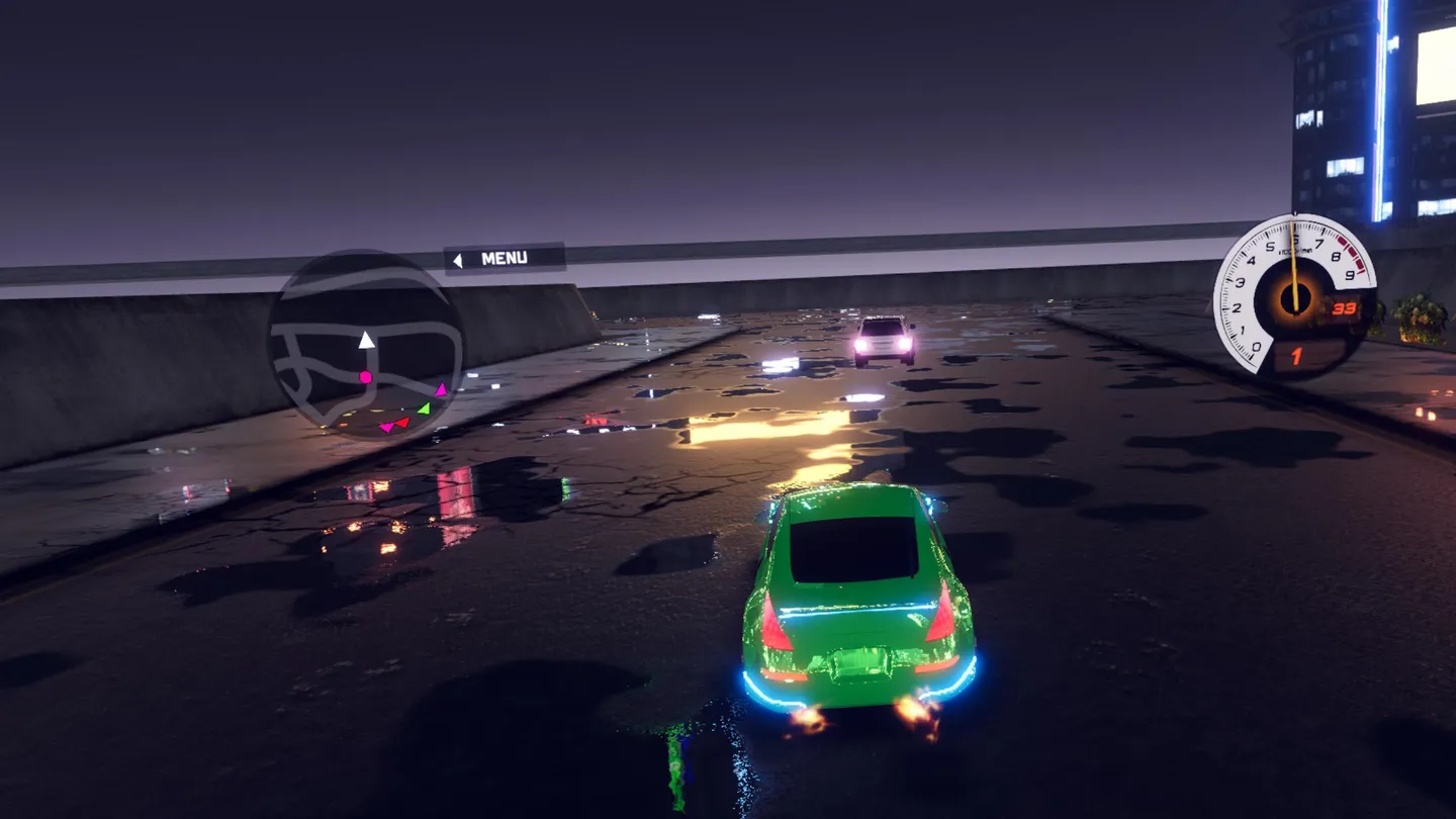 Meta Quest 游戏《开放世界竞速：赛博朋克之城》Open World Racing: Cyberpunk City