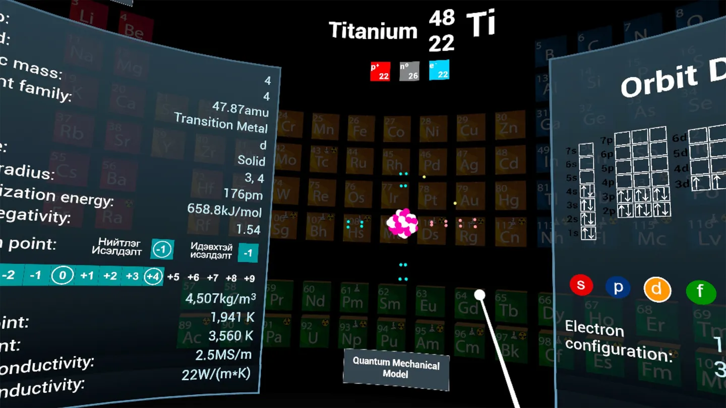 Meta Quest 游戏《元素周期表》Periodic Table
