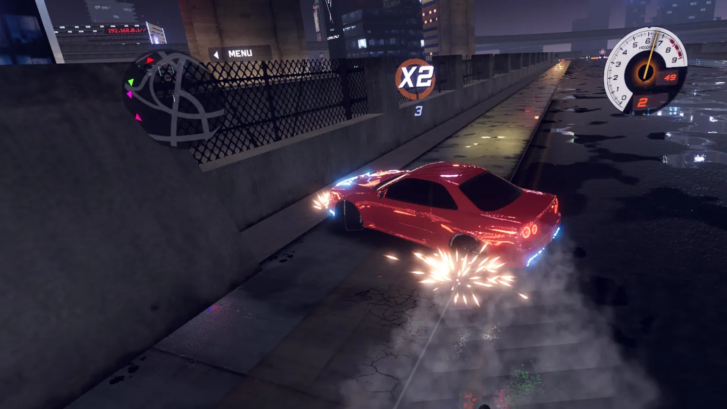 Meta Quest 游戏《开放世界竞速：赛博朋克之城》Open World Racing: Cyberpunk City