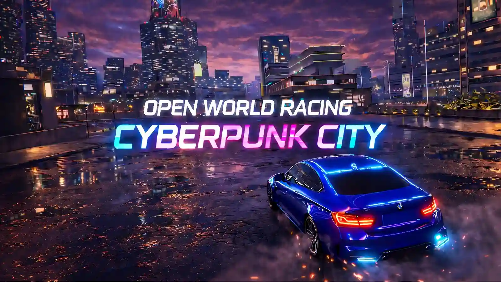 Meta Quest 游戏《开放世界竞速:赛博朋克之城》Open World Racing: Cyberpunk City