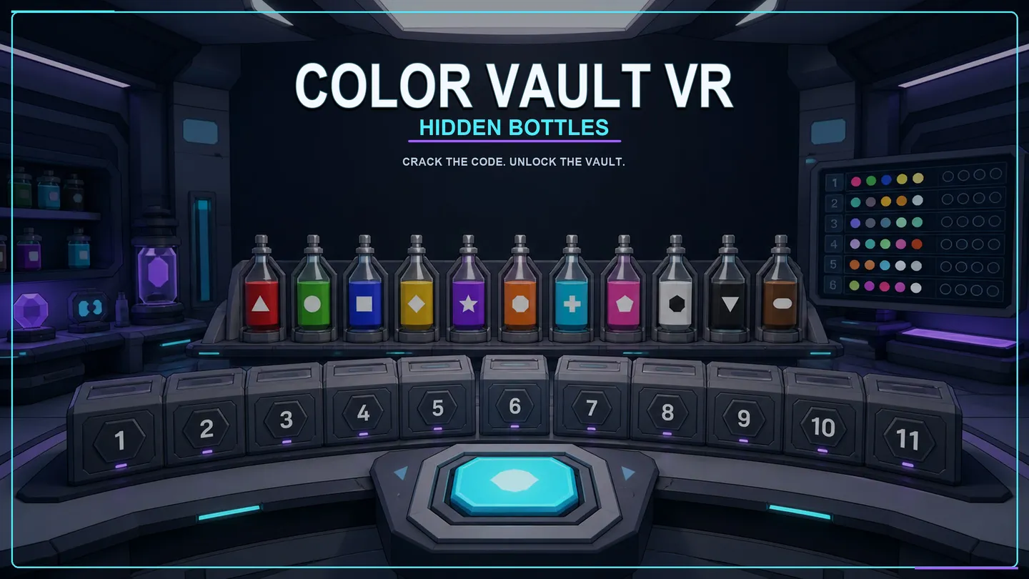 Meta Quest 游戏《色彩宝库 隐藏瓶子》Color Vault VR: Hidden Bottles