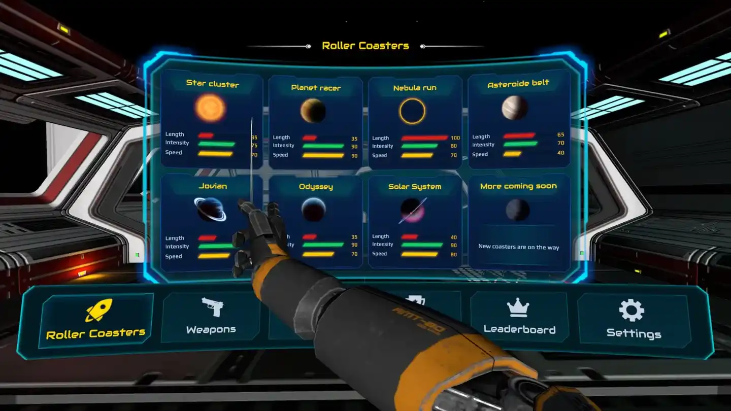 Meta Quest 游戏《宇宙过山车》Cosmic Roller Coaster