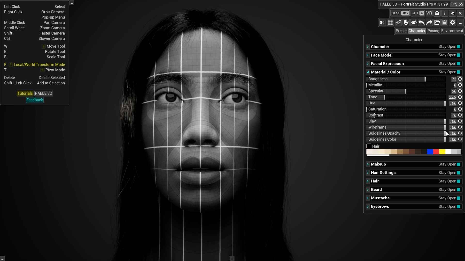 HAELE 3D - 肖像工作室 Pro - 绘画参考(HAELE 3D - Portrait Studio Pro)