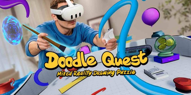 Meta Quest 游戏《涂鸦任务 绘画拼图》Doodle Quest: Mixed Reality Draw Puzzle